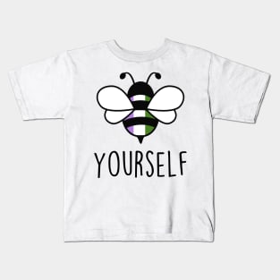 Cute Bee YourSelf Genderqueer Bee Gay Pride LGBT Rainbow Gift Kids T-Shirt